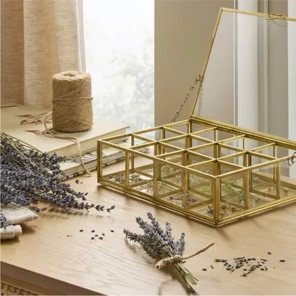 Hearth & Hand Magnolia Small Metal and Glass Display Box - Picture 4 of 6